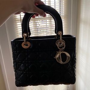 Medium Lady Dior Lambskin Bag